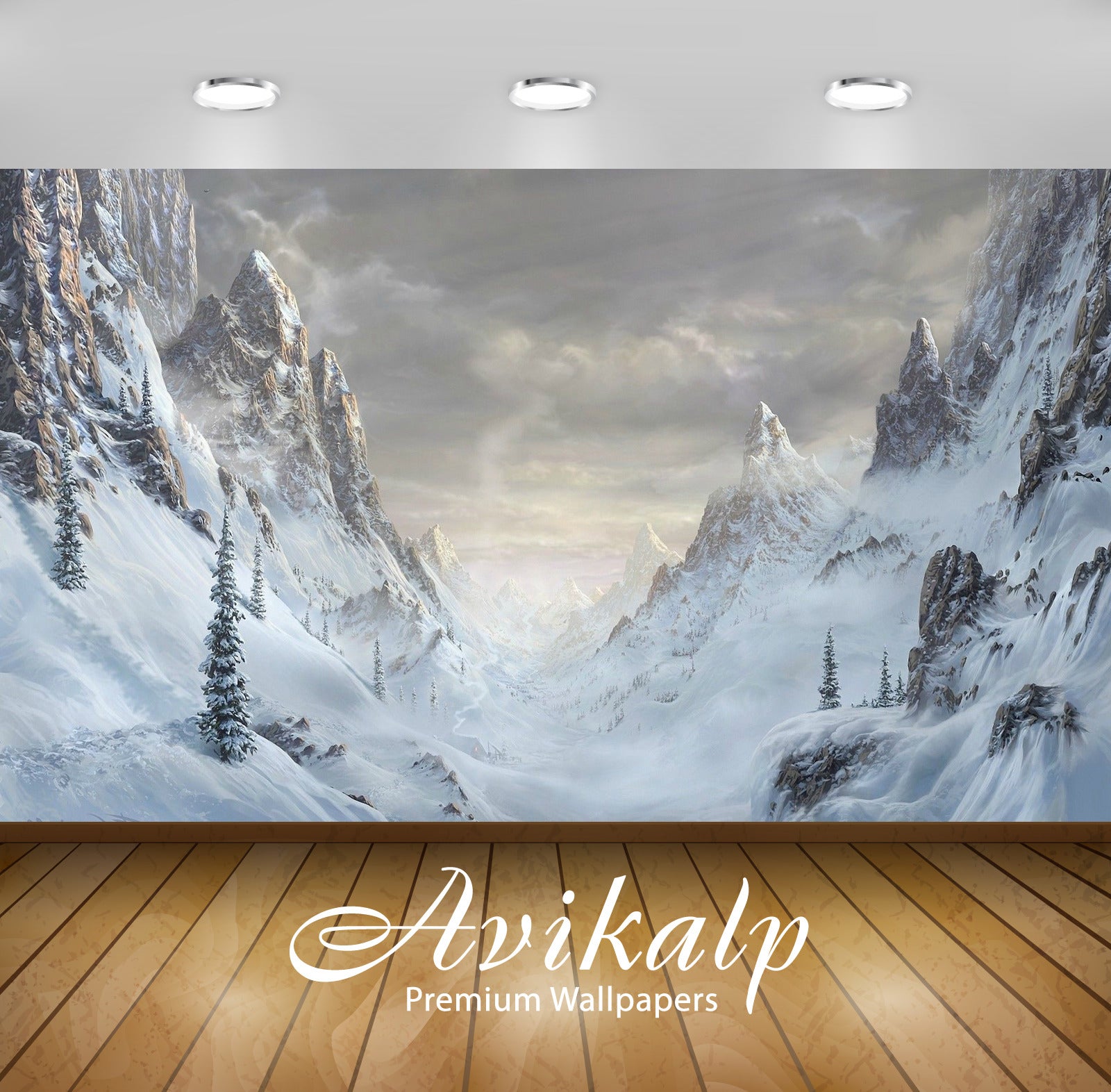 Avikalp Exclusive Awi6699 White Mountain Valley Nature Full HD Wallpapers for Living room, Hall, Kid Avikalp Exclusive Awi6699 White Mountain Valley Nature Full HD Wallpapers for Living room, Hall, Kid