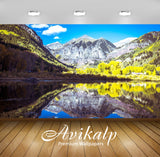 Avikalp Exclusive Awi6747 Yellow Forest By The Lake Nature Full HD Wallpapers for Living room, Hall, Avikalp Exclusive Awi6747 Yellow Forest By The Lake Nature Full HD Wallpapers for Living room, Hall,