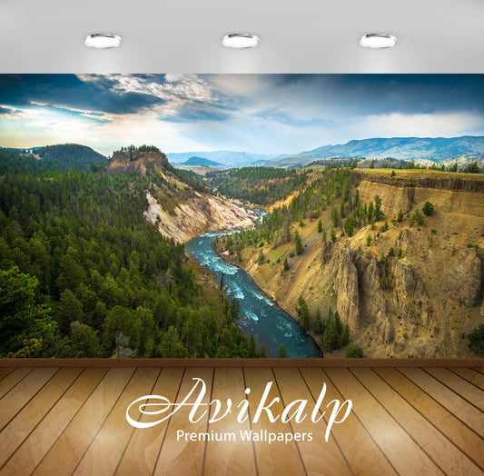 Avikalp Exclusive Awi6758 Yellowstone National Park Nature Full HD Wallpapers for Living room, Hall,