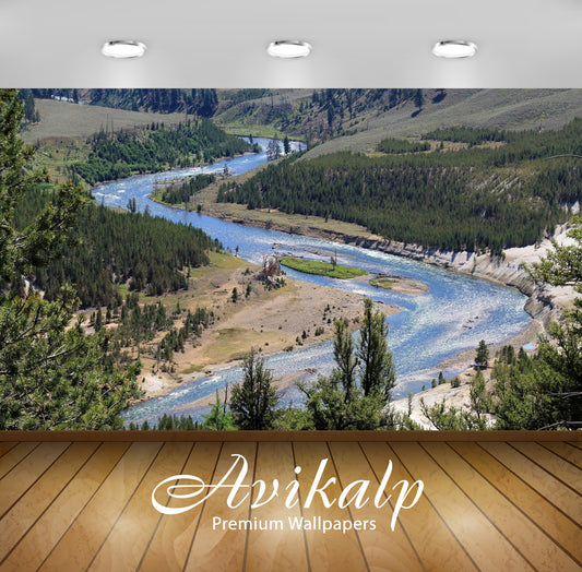 Avikalp Exclusive Awi6759 Yellowstone National Park Nature Full HD Wallpapers for Living room, Hall,