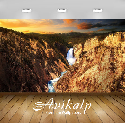 Avikalp Exclusive Awi6760 Yellowstone National Park Nature Full HD Wallpapers for Living room, Hall,