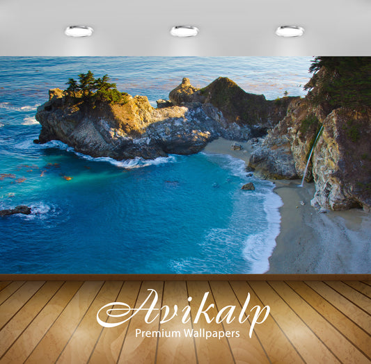 Avikalp Exclusive Awi6800 Amazing Water In Julia Pfeiffer Burns State Park Nature HD Wallpaper