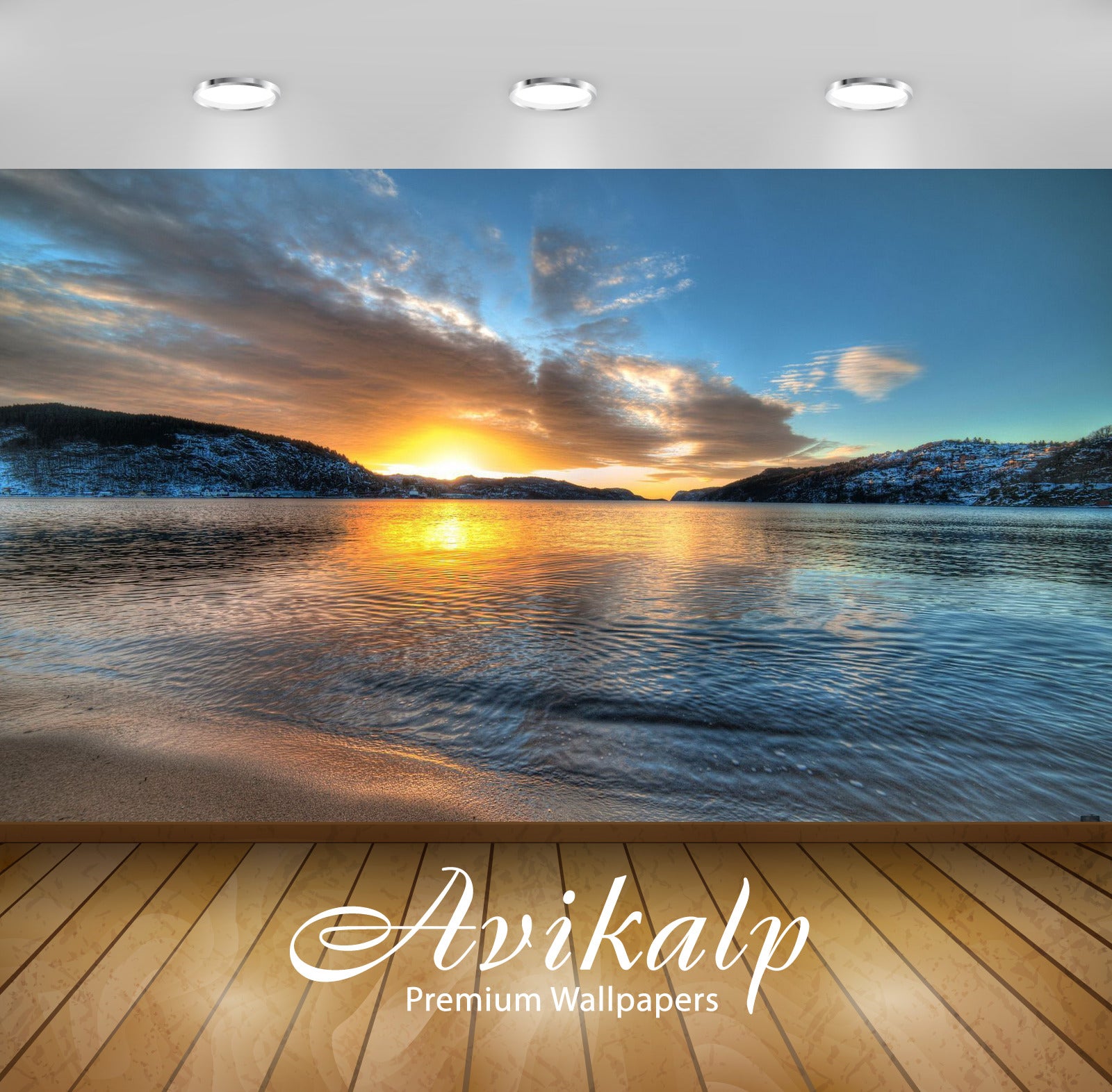 Avikalp Exclusive Awi6987 Golden Sunset On The Beach Nature HD Wallpaper Avikalp Exclusive Awi6987 Golden Sunset On The Beach Nature HD Wallpaper