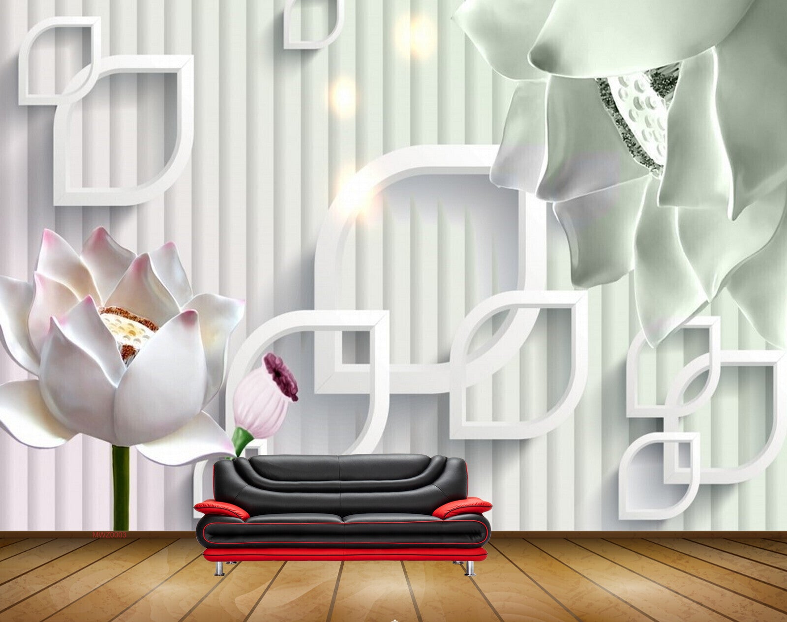 Avikalp MWZ0003 White Purple Flowers 3D HD Wallpaper Avikalp MWZ0003 White Purple Flowers 3D HD Wallpaper