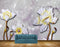 Avikalp MWZ0005 White Yellow Flowers HD Wallpaper
