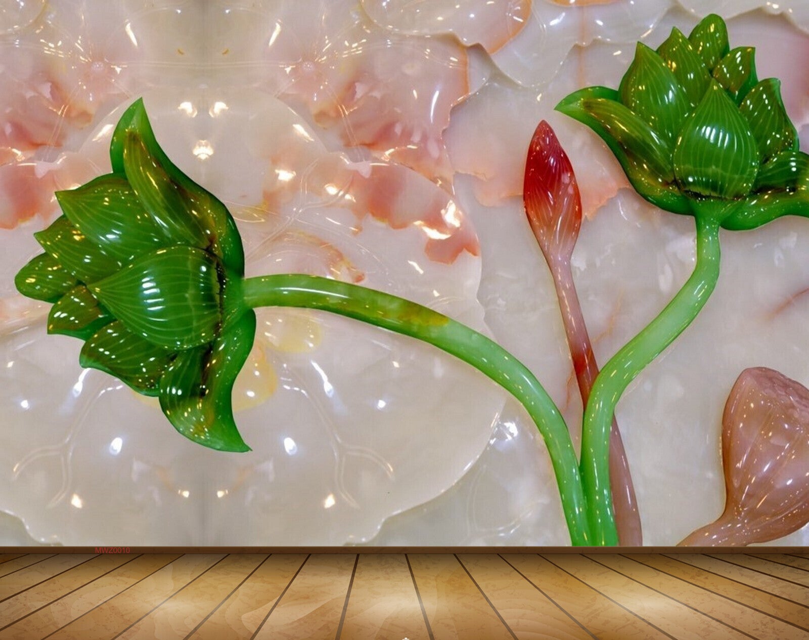 Avikalp MWZ0010 Green Flowers Plants 3D HD Wallpaper Avikalp MWZ0010 Green Flowers Plants 3D HD Wallpaper