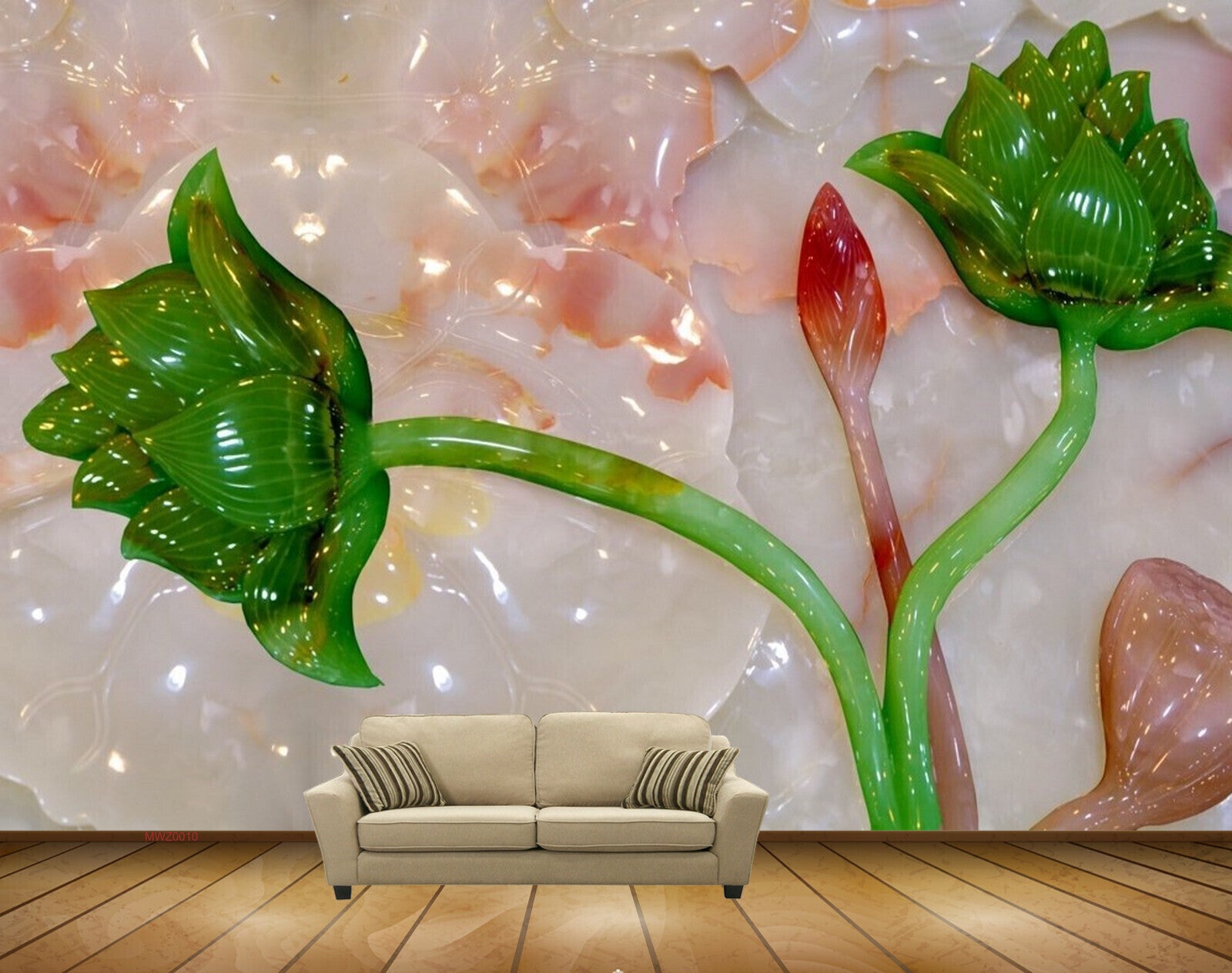 Avikalp MWZ0010 Green Flowers Plants 3D HD Wallpaper Avikalp MWZ0010 Green Flowers Plants 3D HD Wallpaper