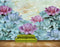 Avikalp MWZ0036 Pink Blue Flowers HD Wallpaper