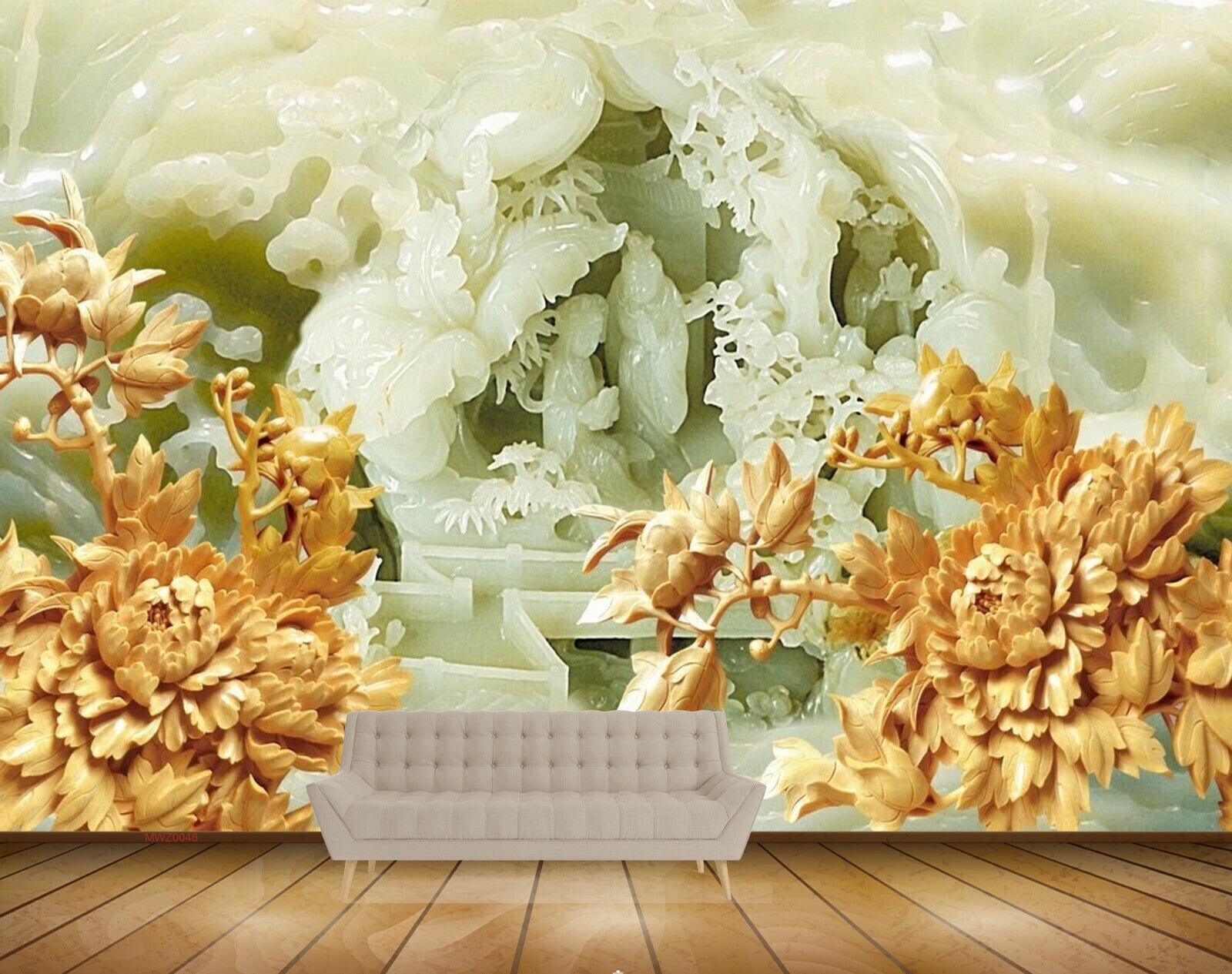 Avikalp MWZ0048 White Orange Flowers People 3D HD Wallpaper Avikalp MWZ0048 White Orange Flowers People 3D HD Wallpaper