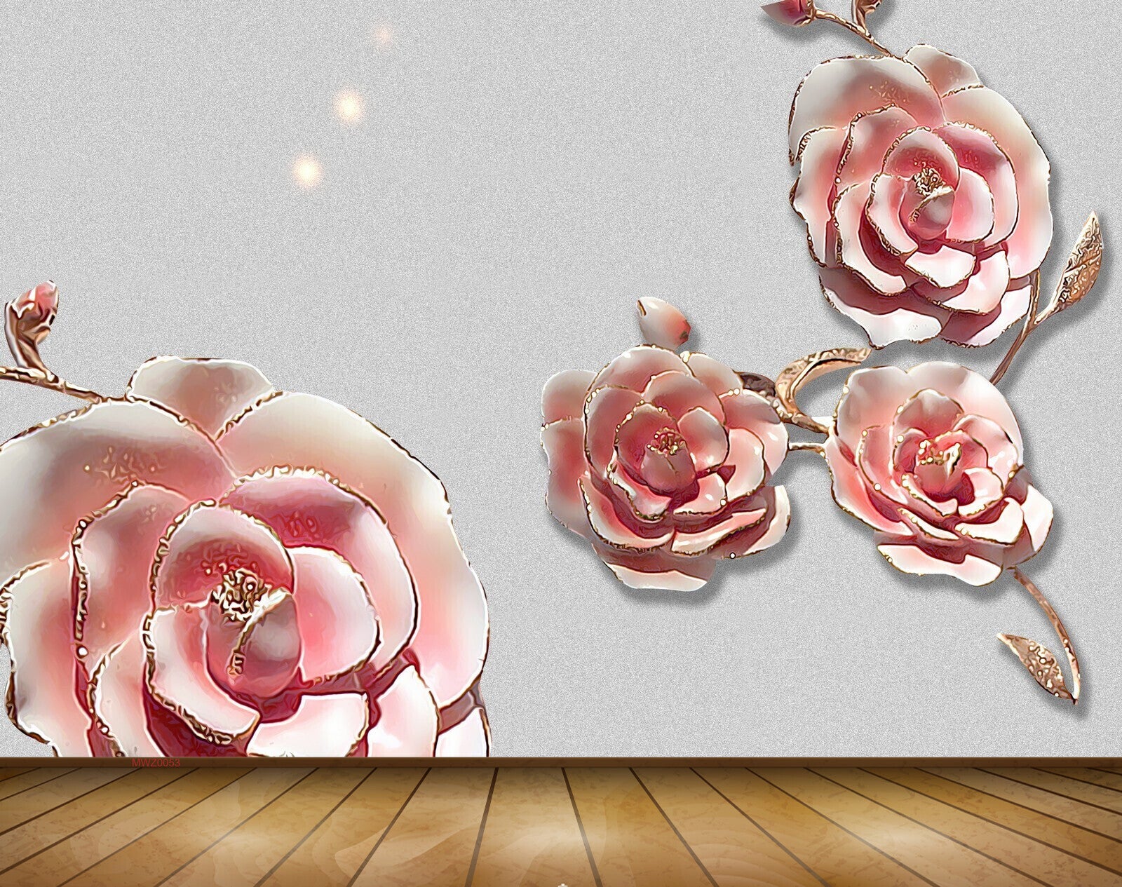 Avikalp MWZ0053 Pink White Flowers 3D HD Wallpaper Avikalp MWZ0053 Pink White Flowers 3D HD Wallpaper