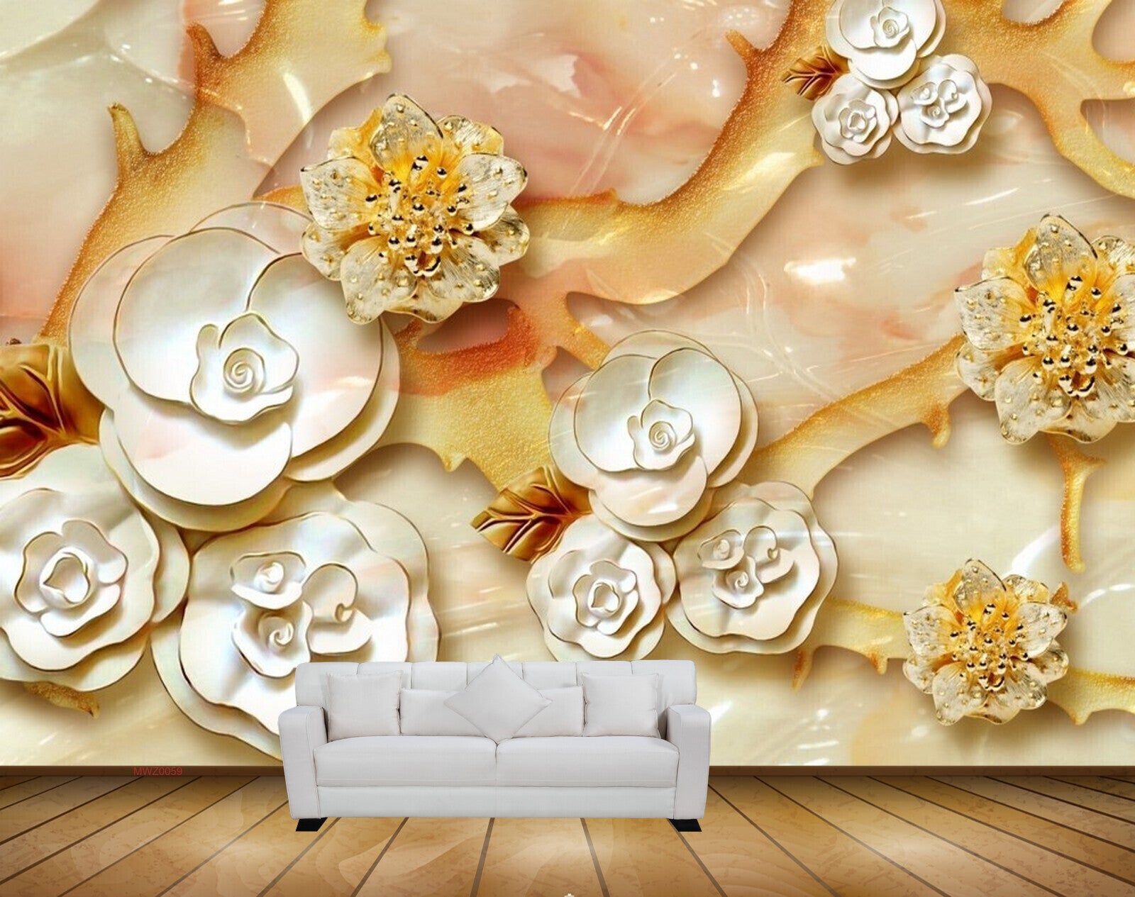 Avikalp MWZ0059 White Yellow Oange Flowers HD Wallpaper Avikalp MWZ0059 White Yellow Oange Flowers HD Wallpaper