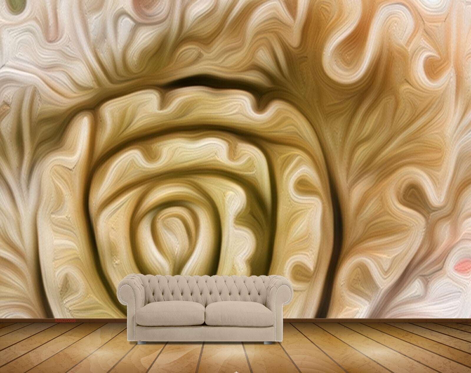 Avikalp MWZ0068 White Green Flower 3D HD Wallpaper Avikalp MWZ0068 White Green Flower 3D HD Wallpaper