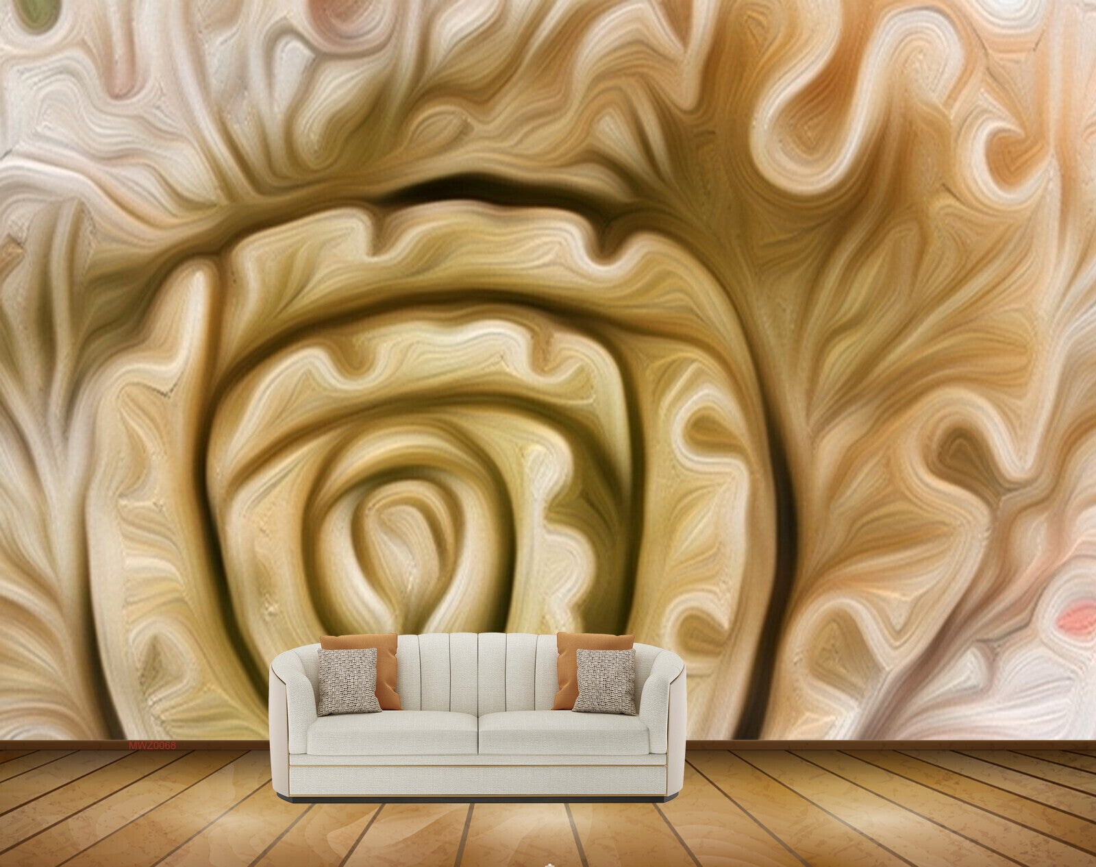 Avikalp MWZ0068 White Green Flower 3D HD Wallpaper Avikalp MWZ0068 White Green Flower 3D HD Wallpaper