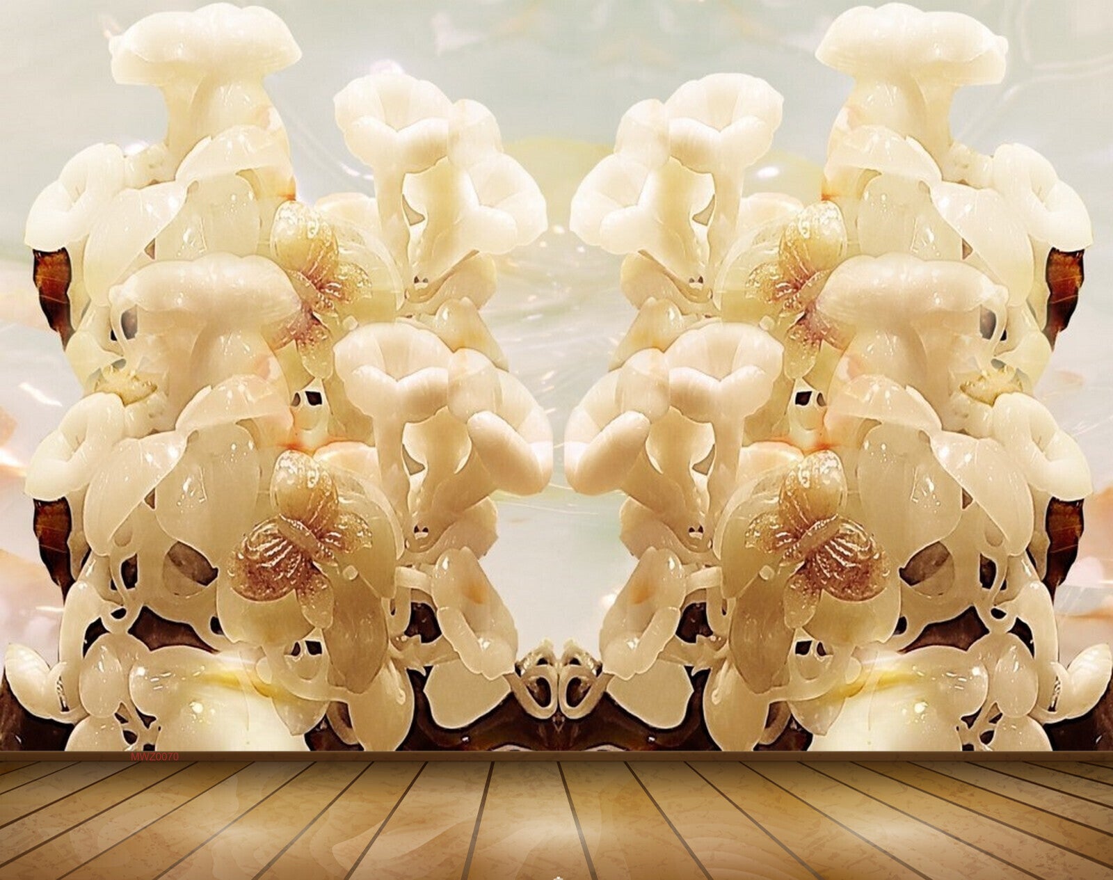 Avikalp MWZ0070 White Orange Flowers Butterflies 3D HD Wallpaper Avikalp MWZ0070 White Orange Flowers Butterflies 3D HD Wallpaper