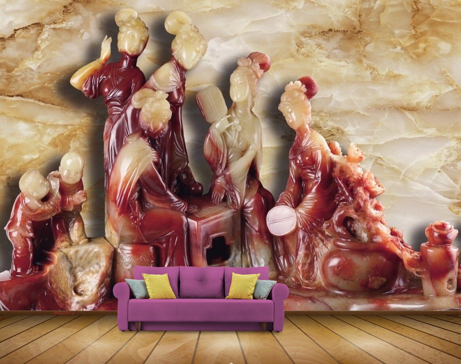 Avikalp MWZ0073 Cream Pink People HD Wallpaper Avikalp MWZ0073 Cream Pink People HD Wallpaper