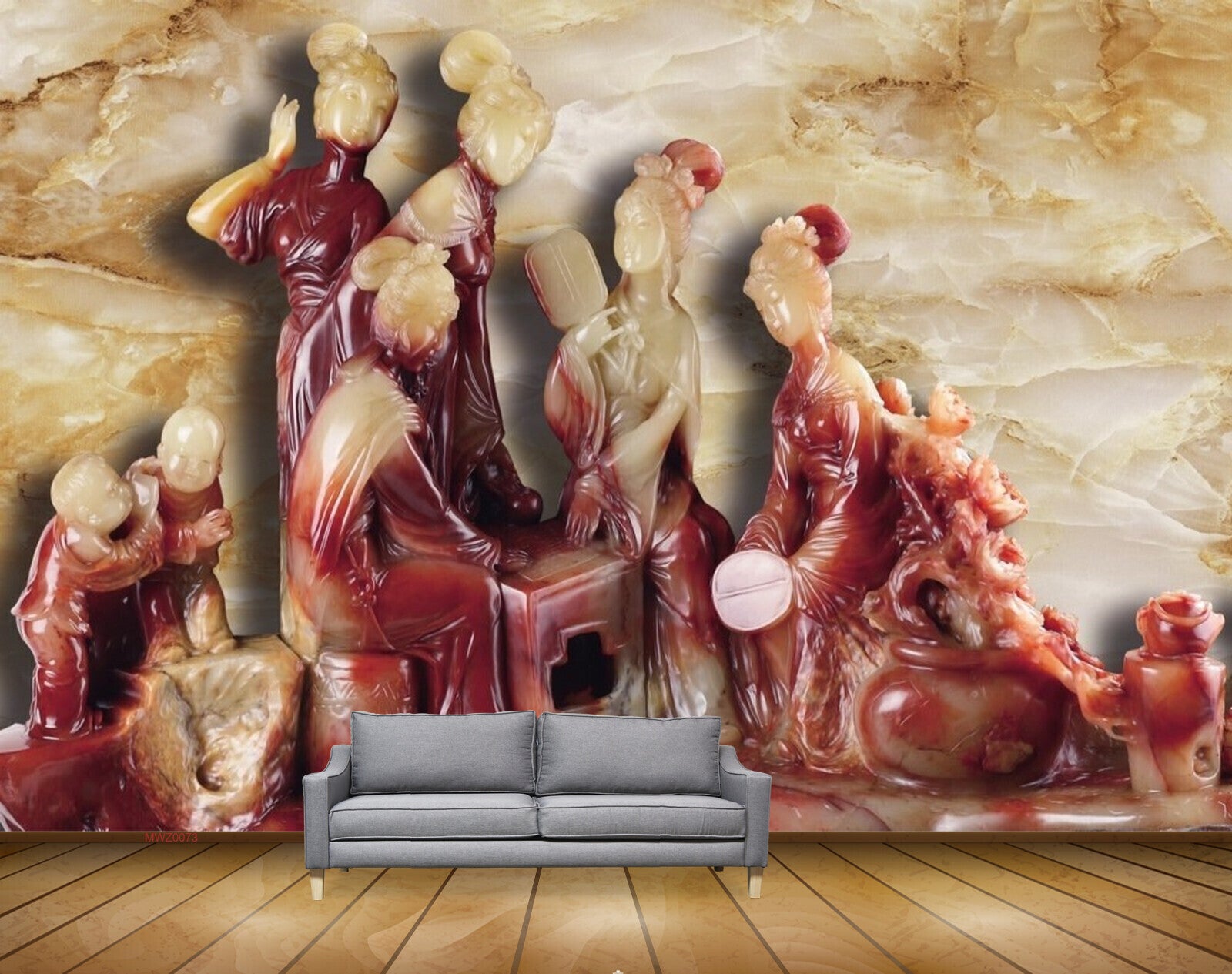 Avikalp MWZ0073 Cream Pink People 3D HD Wallpaper Avikalp MWZ0073 Cream Pink People 3D HD Wallpaper