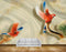 Avikalp MWZ0075 Orange Blue Birds HD Wallpaper
