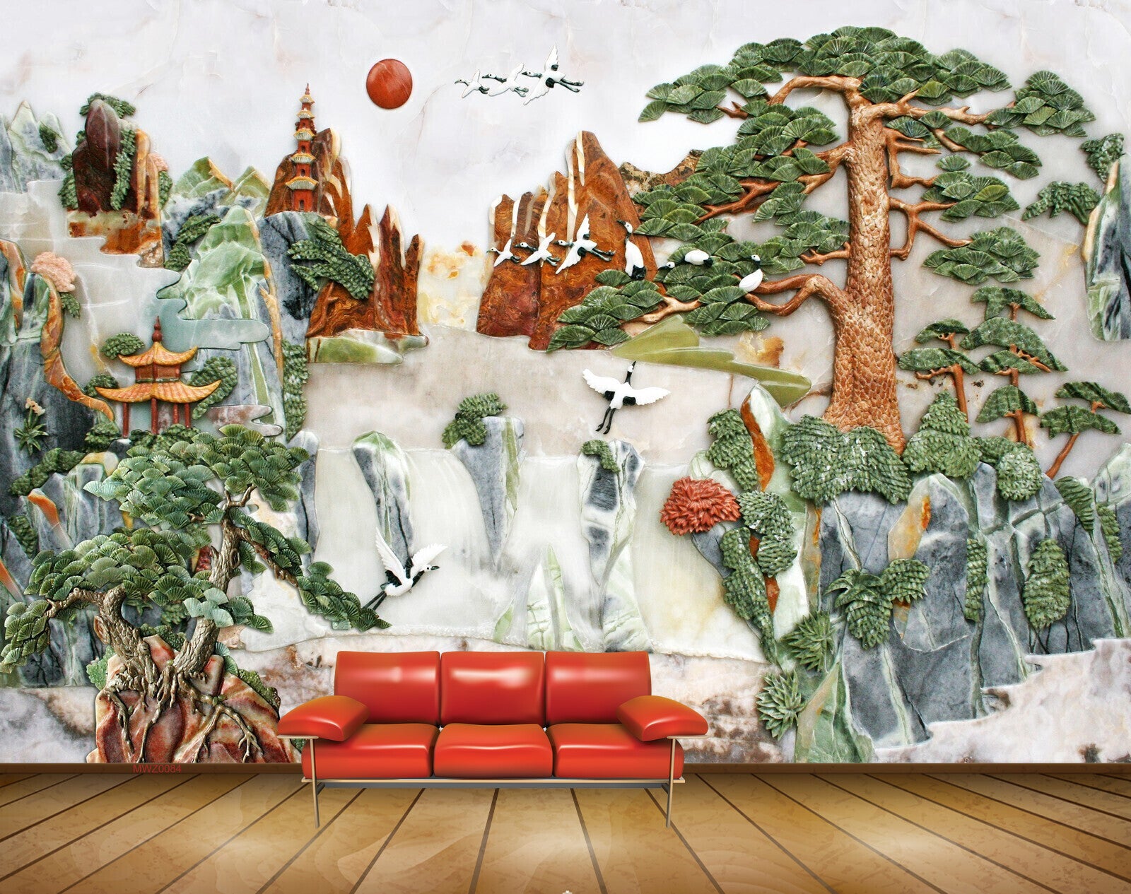 Avikalp MWZ0084 Trees Sun Birds Mountains Temple HD Wallpaper Avikalp MWZ0084 Trees Sun Birds Mountains Temple HD Wallpaper