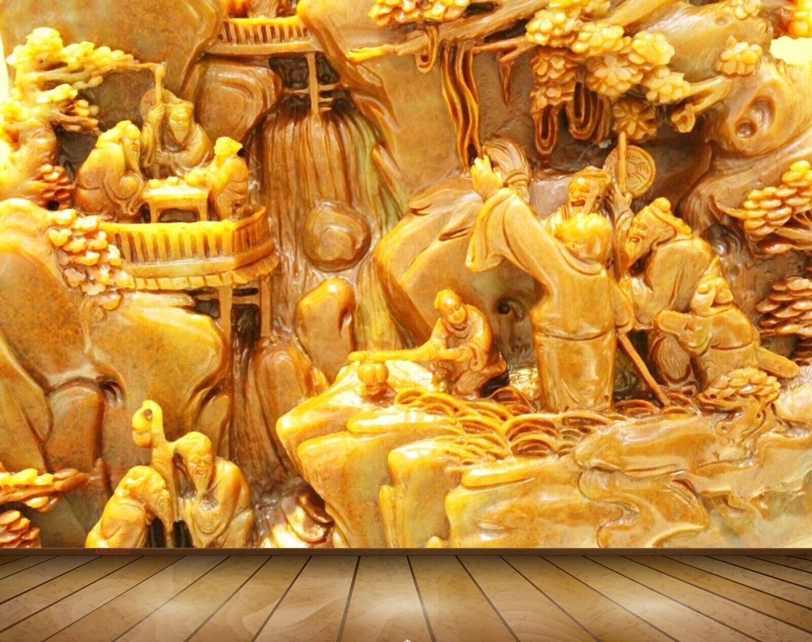 Avikalp MWZ0092 Yellow Orange Mountains People Plants 3D HD Wallpaper Avikalp MWZ0092 Yellow Orange Mountains People Plants 3D HD Wallpaper