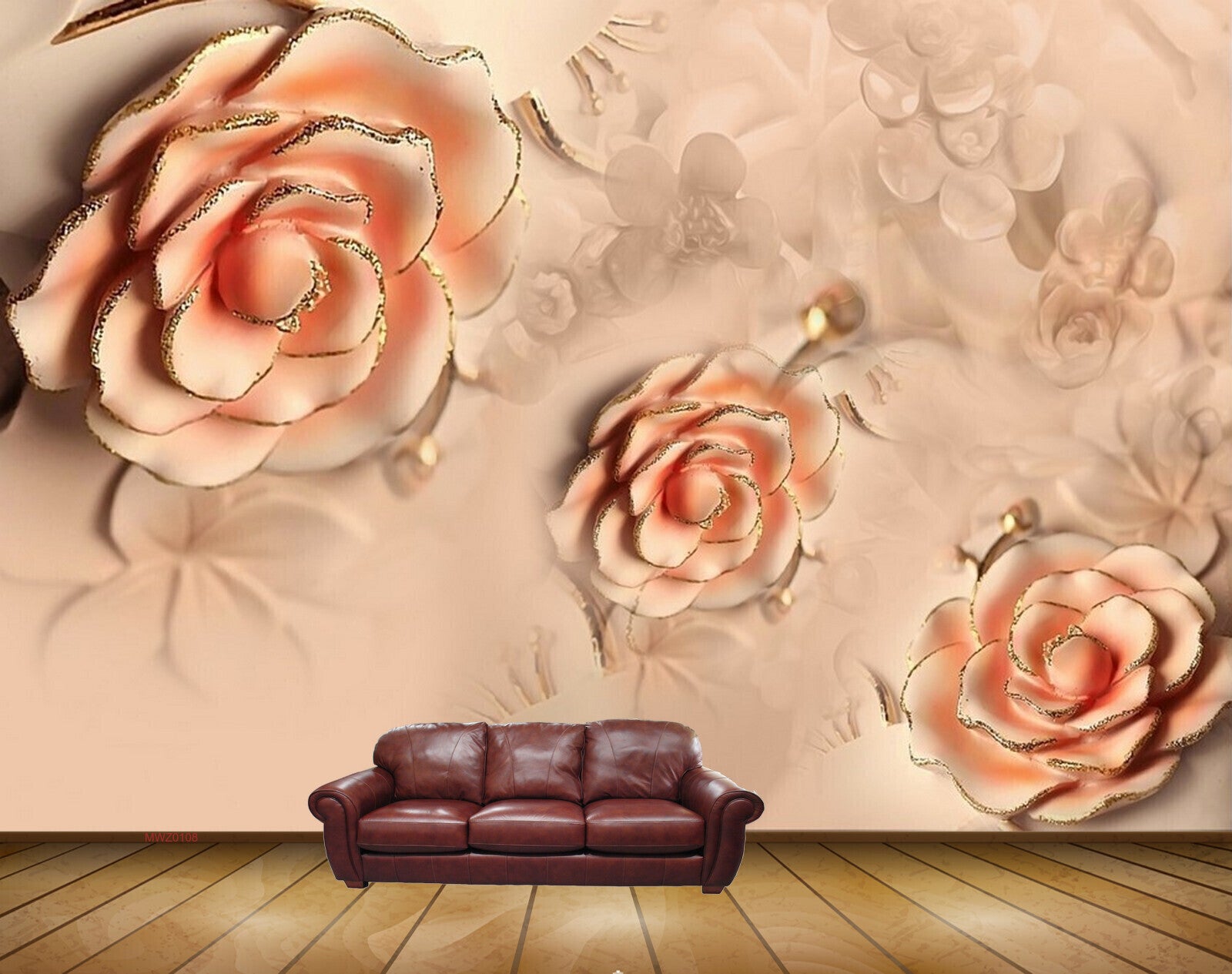 Avikalp MWZ0108 Pink White Flowers 3D HD Wallpaper Avikalp MWZ0108 Pink White Flowers 3D HD Wallpaper