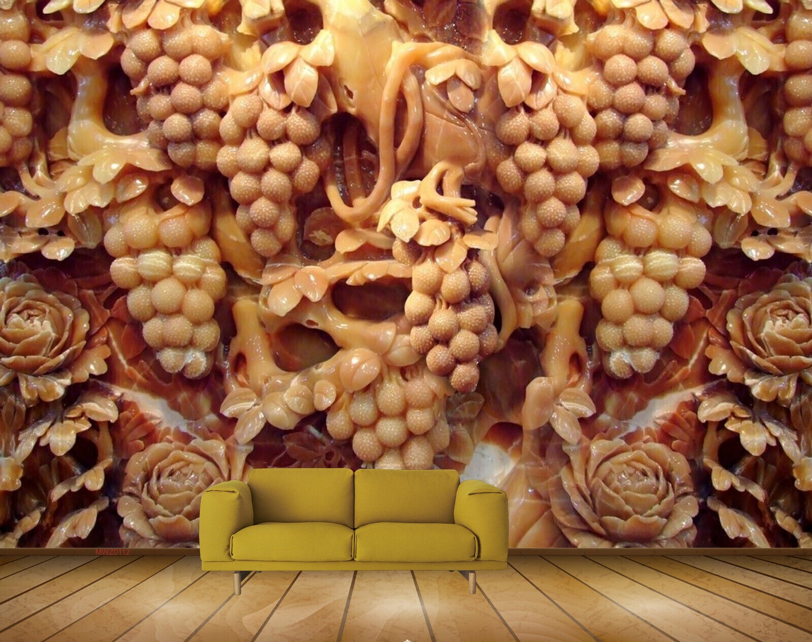 Avikalp MWZ0112 Red Flowers Grapes 3D HD Wallpaper Avikalp MWZ0112 Red Flowers Grapes 3D HD Wallpaper