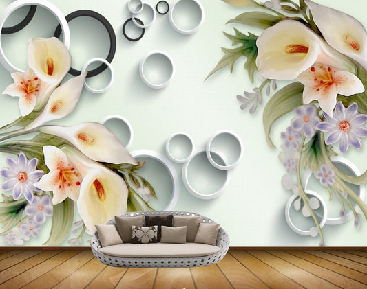 Avikalp MWZ0175 Purple Violet Tulips Flowers HD Wallpaper