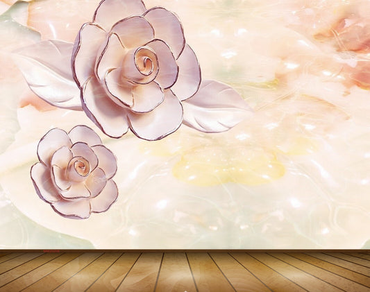 Avikalp MWZ0208 White Lavendar Flowers 3D HD Wallpaper