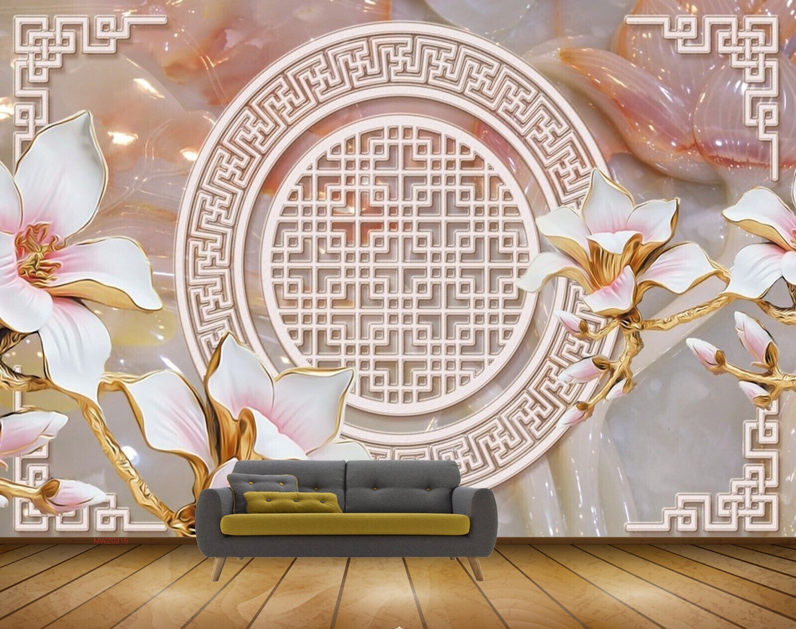 Avikalp MWZ0215 White Pink Flowers 3D HD Wallpaper Avikalp MWZ0215 White Pink Flowers 3D HD Wallpaper