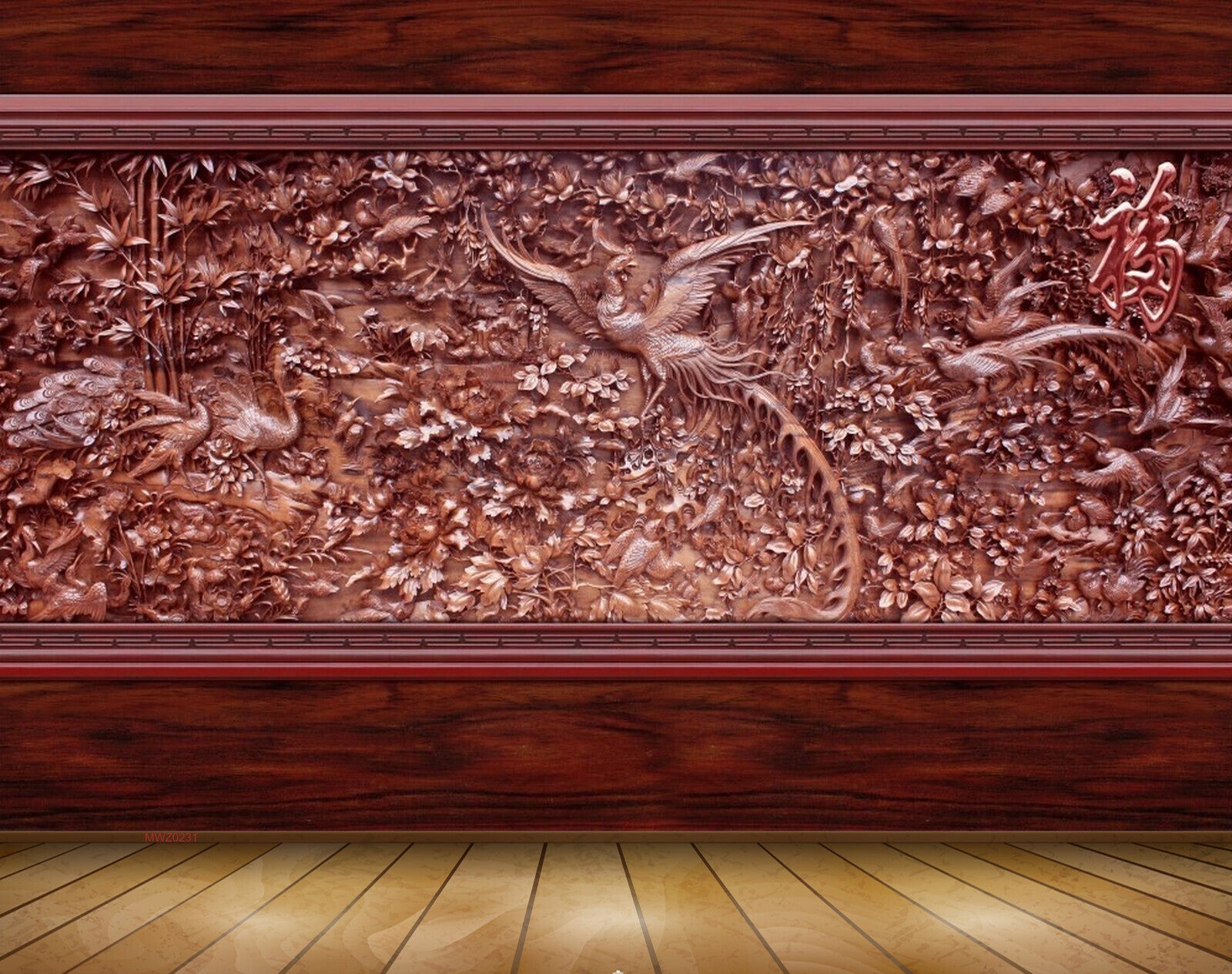 Avikalp MWZ0231 Red Flower Plants Swans Birds 3D HD Wallpaper Avikalp MWZ0231 Red Flower Plants Swans Birds 3D HD Wallpaper