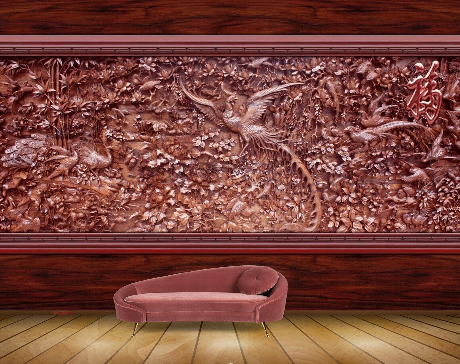 Avikalp MWZ0231 Red Flower Plants Swans Birds 3D HD Wallpaper Avikalp MWZ0231 Red Flower Plants Swans Birds 3D HD Wallpaper