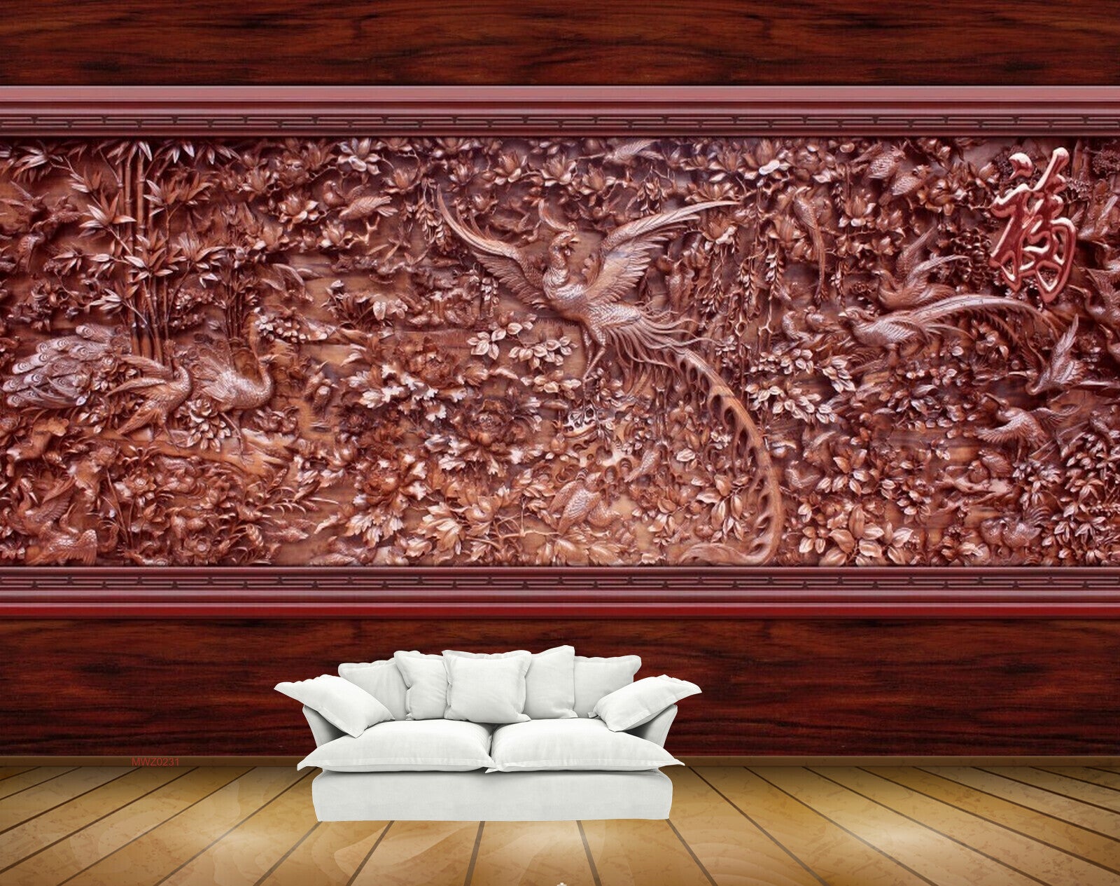 Avikalp MWZ0231 Red Flower Plants Swans Birds 3D HD Wallpaper Avikalp MWZ0231 Red Flower Plants Swans Birds 3D HD Wallpaper