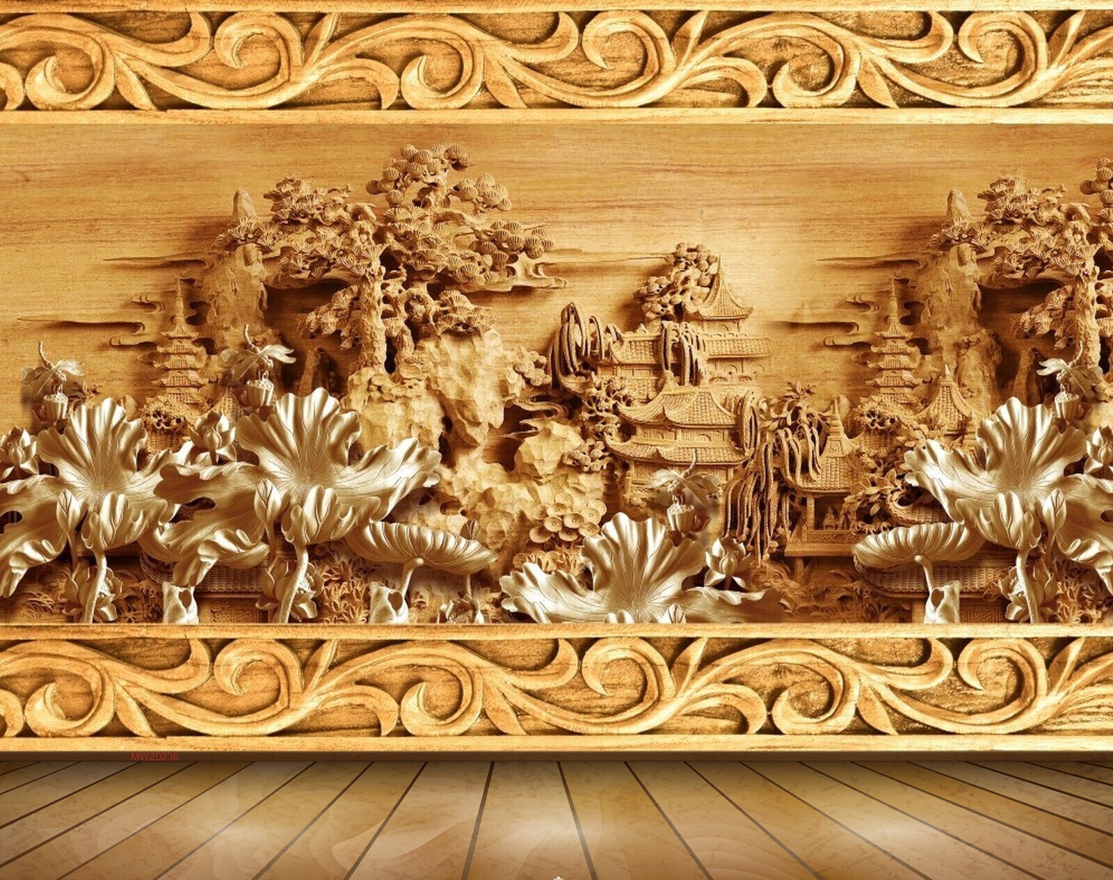 Avikalp MWZ0236 White Red Plants Houses 3D HD Wallpaper Avikalp MWZ0236 White Red Plants Houses 3D HD Wallpaper