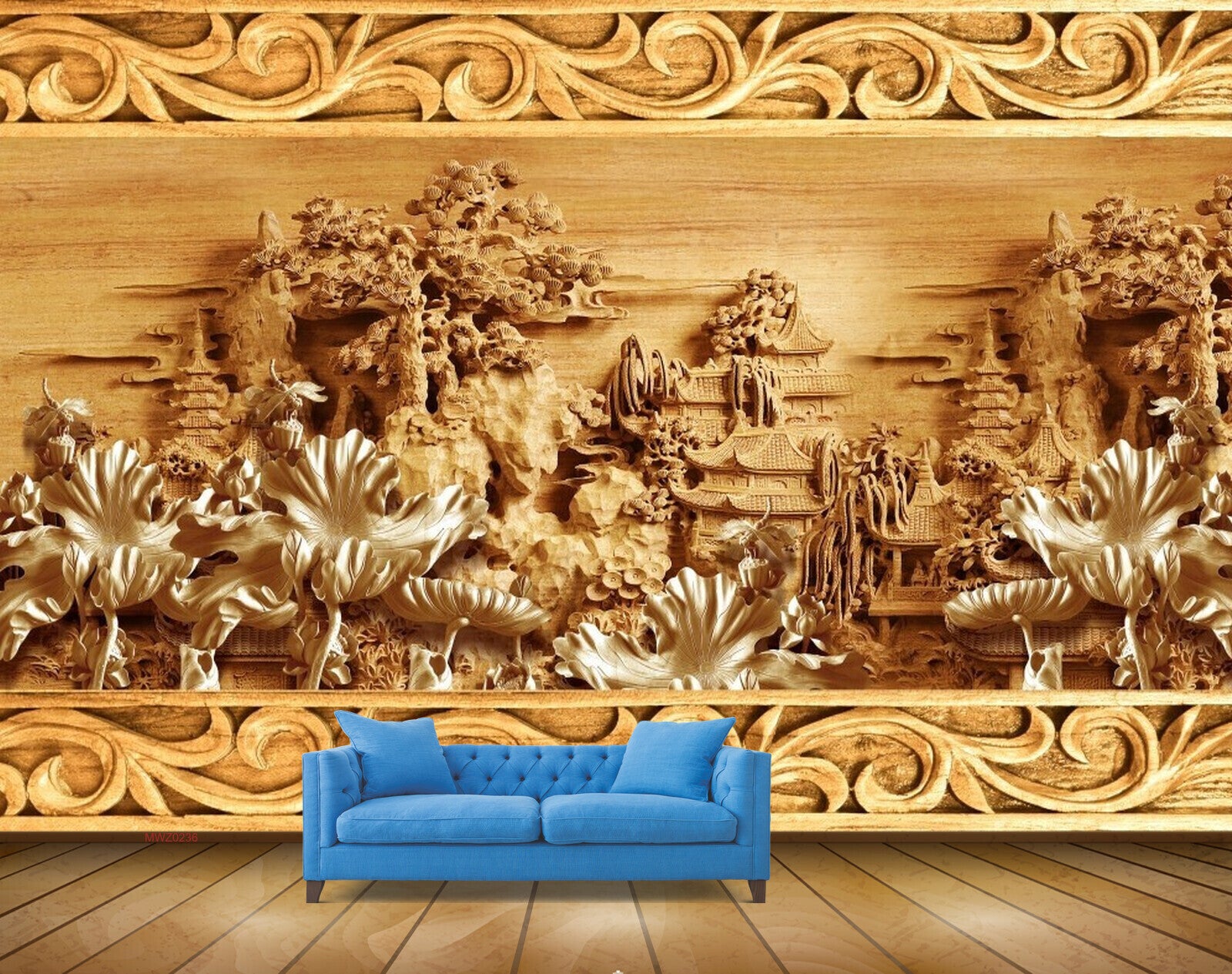 Avikalp MWZ0236 White Red Plants Houses 3D HD Wallpaper Avikalp MWZ0236 White Red Plants Houses 3D HD Wallpaper