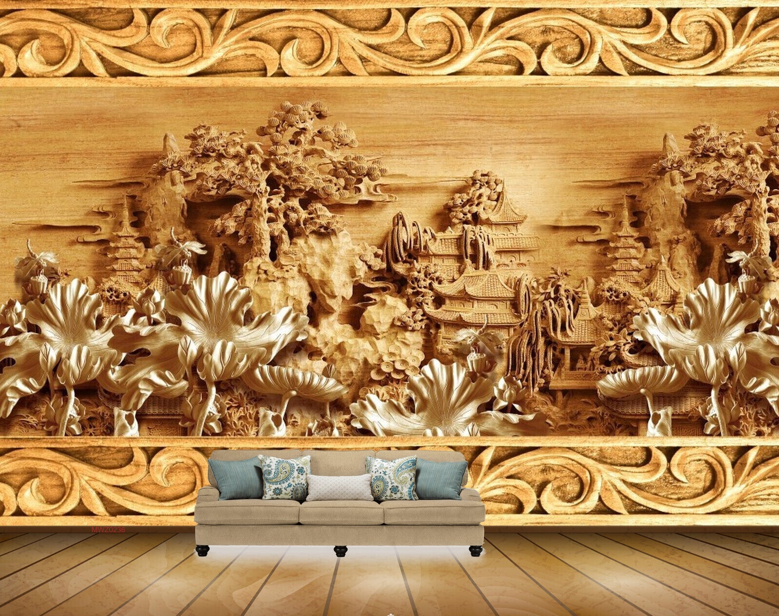 Avikalp MWZ0236 White Red Plants Houses 3D HD Wallpaper Avikalp MWZ0236 White Red Plants Houses 3D HD Wallpaper