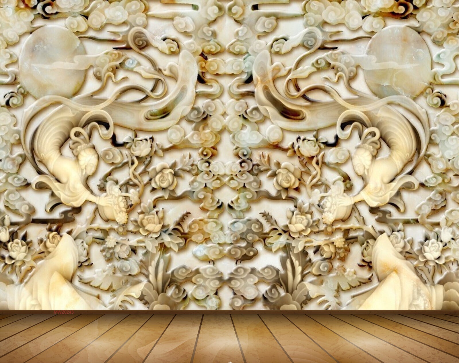 Avikalp MWZ0243 White Brown Flowers People Moon 3D HD Wallpaper Avikalp MWZ0243 White Brown Flowers People Moon 3D HD Wallpaper