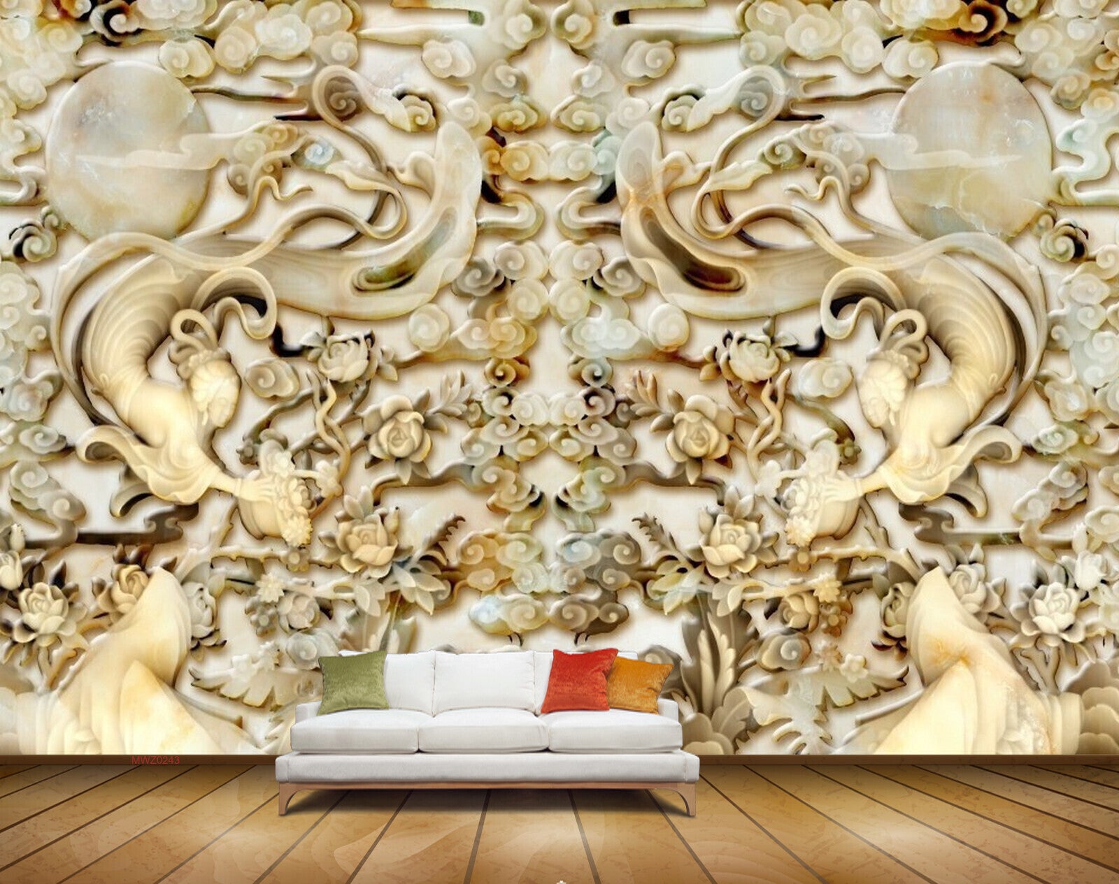 Avikalp MWZ0243 White Brown Flowers People Moon 3D HD Wallpaper Avikalp MWZ0243 White Brown Flowers People Moon 3D HD Wallpaper