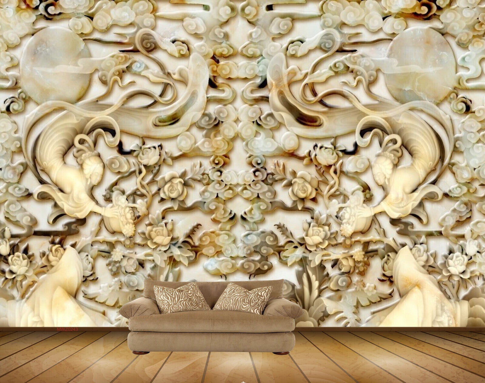 Avikalp MWZ0243 White Brown Flowers People Moon 3D HD Wallpaper Avikalp MWZ0243 White Brown Flowers People Moon 3D HD Wallpaper