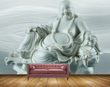 Avikalp MWZ0245 White Blue LaughingBudha HD Wallpaper Avikalp MWZ0245 White Blue LaughingBudha HD Wallpaper