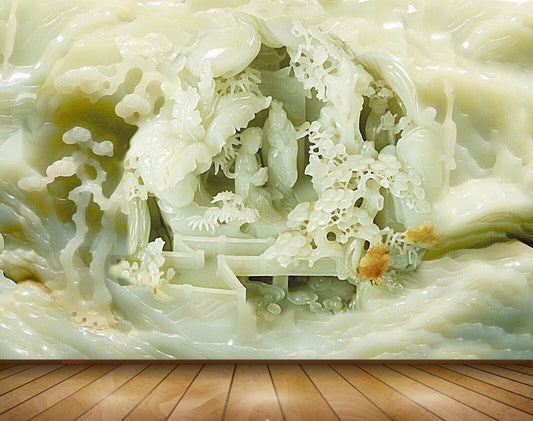 Avikalp MWZ0251 White Trees People Stones 3D HD Wallpaper