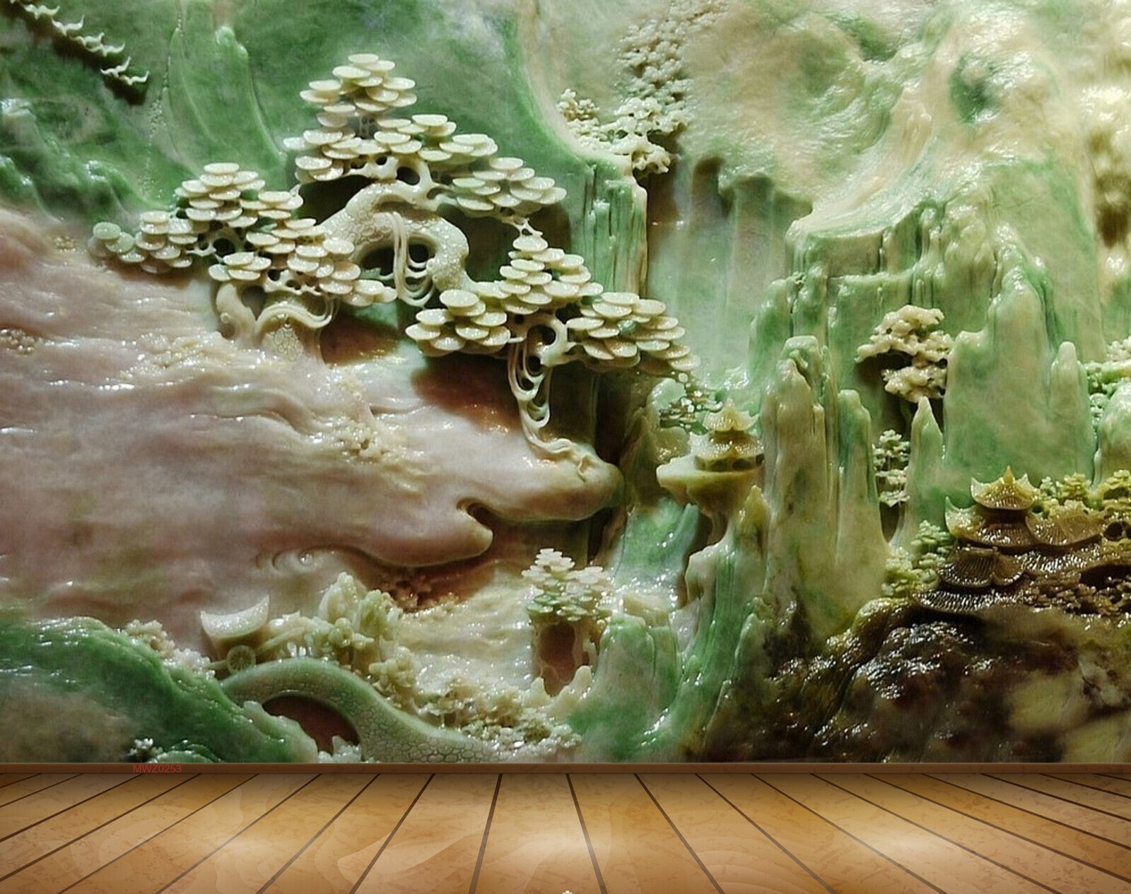 Avikalp MWZ0253 Green Pink Trees Mountains 3D HD Wallpaper Avikalp MWZ0253 Green Pink Trees Mountains 3D HD Wallpaper