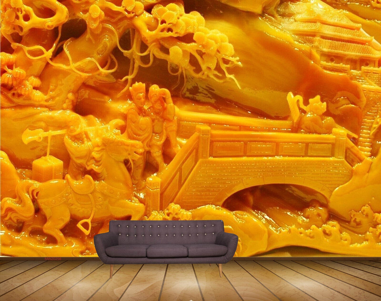 Avikalp MWZ0256 Orange Horse Trees Bridge HD Wallpaper Avikalp MWZ0256 Orange Horse Trees Bridge HD Wallpaper