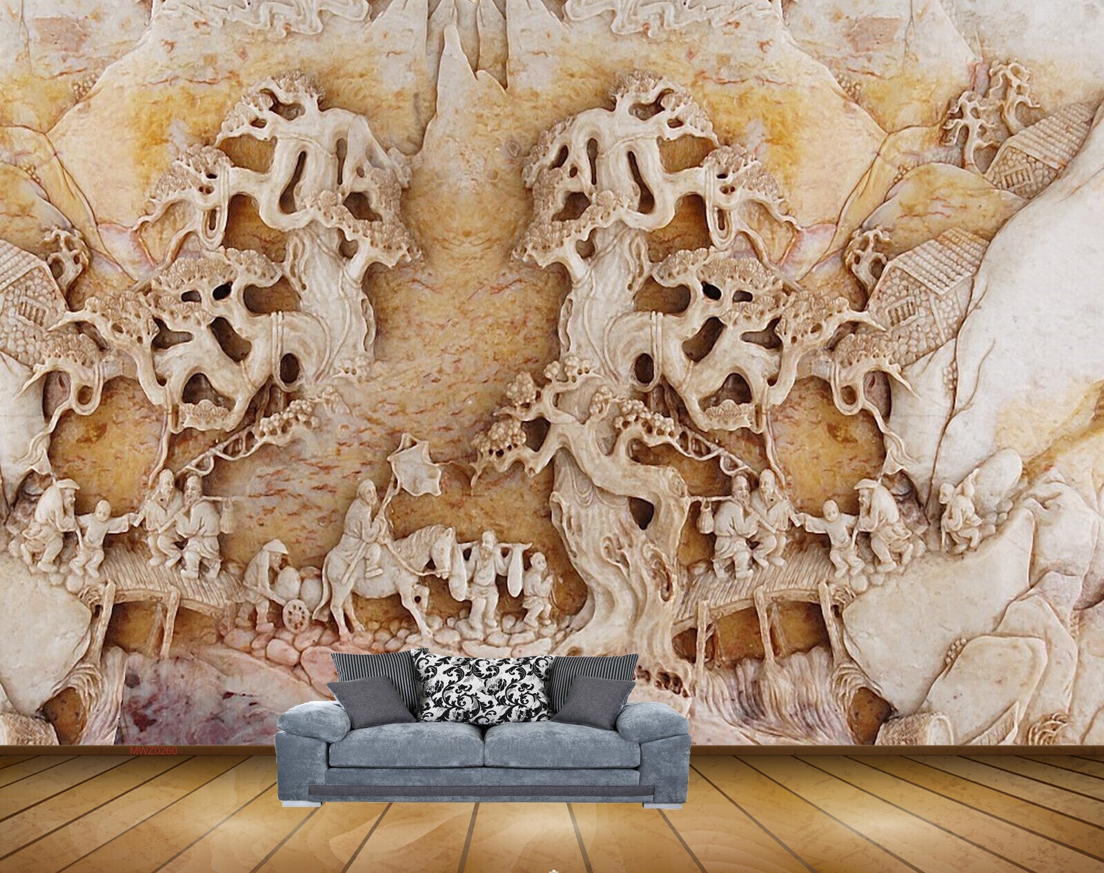 Avikalp MWZ0260 Horses People Trees Stones 3D HD Wallpaper Avikalp MWZ0260 Horses People Trees Stones 3D HD Wallpaper