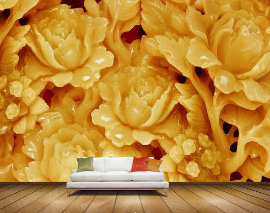 Avikalp MWZ0298 Orange Flowers HD Wallpaper