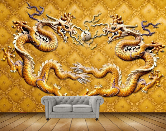 Avikalp MWZ0302 Orange Snakes HD Wallpaper