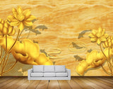 Avikalp MWZ0334 Yellow Flowers River Fishes 3D HD Wallpaper Avikalp MWZ0334 Yellow Flowers River Fishes 3D HD Wallpaper