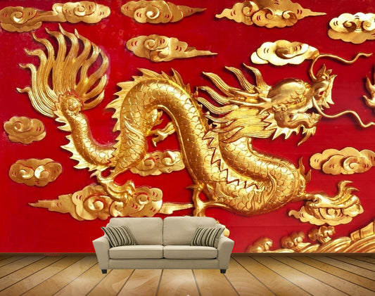 Avikalp MWZ0355 Gold Snake Flowers HD Wallpaper