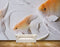 Avikalp MWZ0376 White Orange Fishes HD Wallpaper