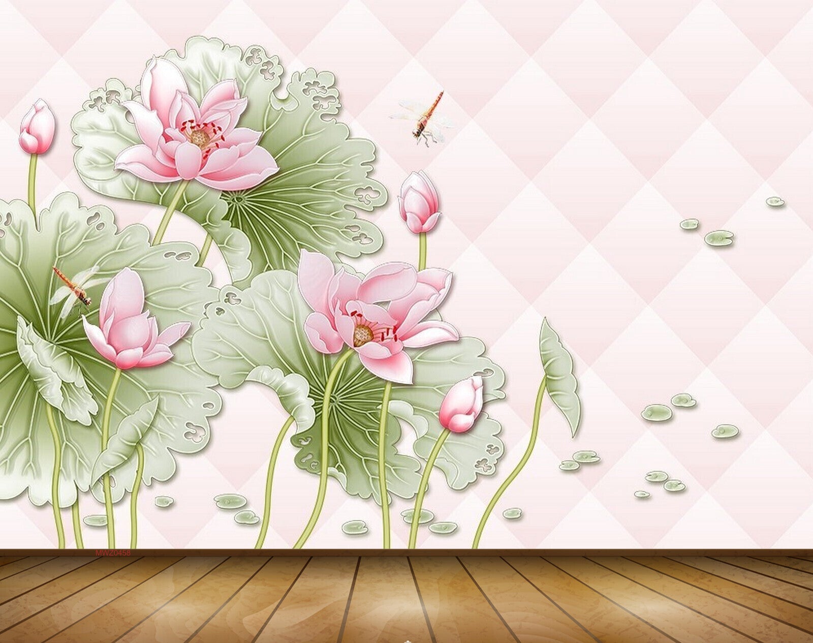 Avikalp MWZ0458 Pink White Flowers Leaves Butterflies 3D HD Wallpaper Avikalp MWZ0458 Pink White Flowers Leaves Butterflies 3D HD Wallpaper