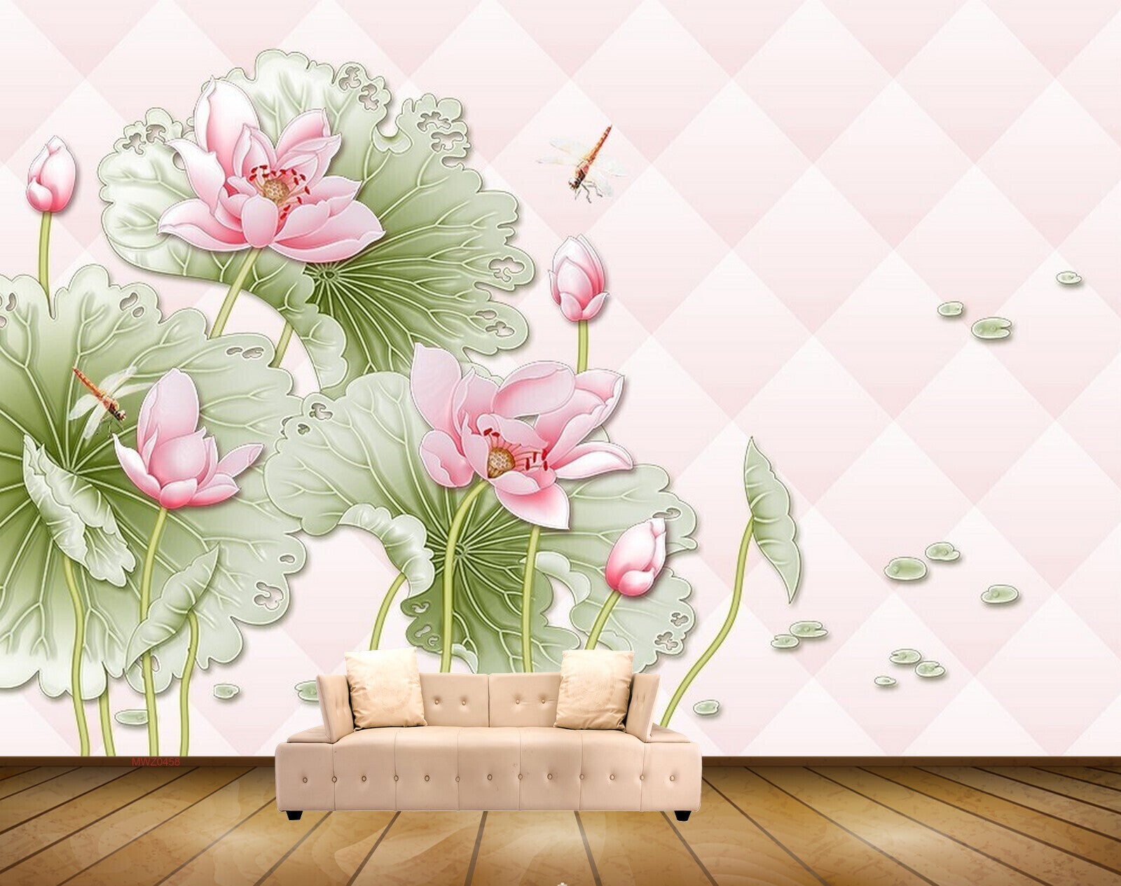 Avikalp MWZ0458 Pink White Flowers Leaves Butterflies 3D HD Wallpaper Avikalp MWZ0458 Pink White Flowers Leaves Butterflies 3D HD Wallpaper