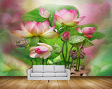 Avikalp MWZ0462 Pink Lotus Flowers Leaves 3D HD Wallpaper Avikalp MWZ0462 Pink Lotus Flowers Leaves 3D HD Wallpaper